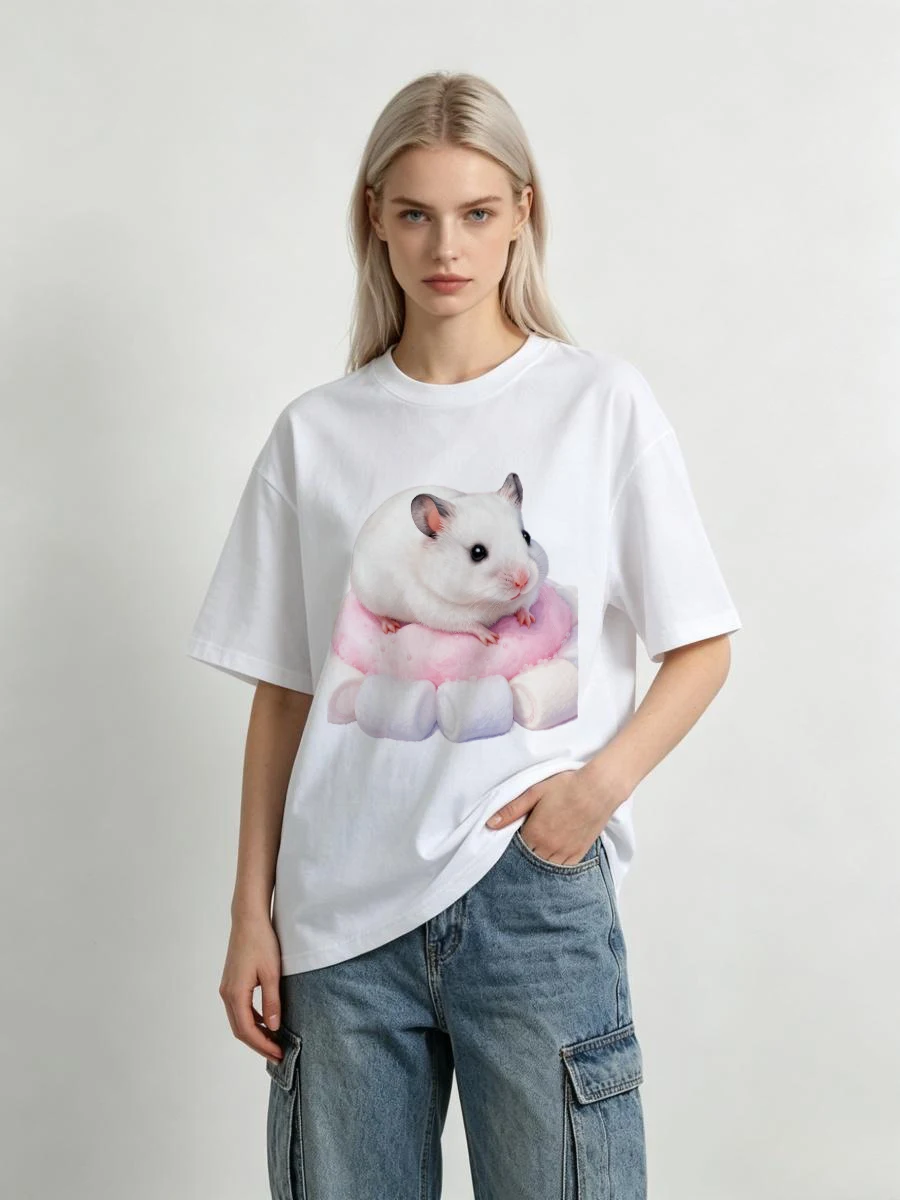 Camiseta de Mujer a Rayas con Patrón Horizontal y Vertical en Negro, Blanco, Azul Marino y Rojo, Estilo Clásico, Preppy, Náutico, Marino, Costero