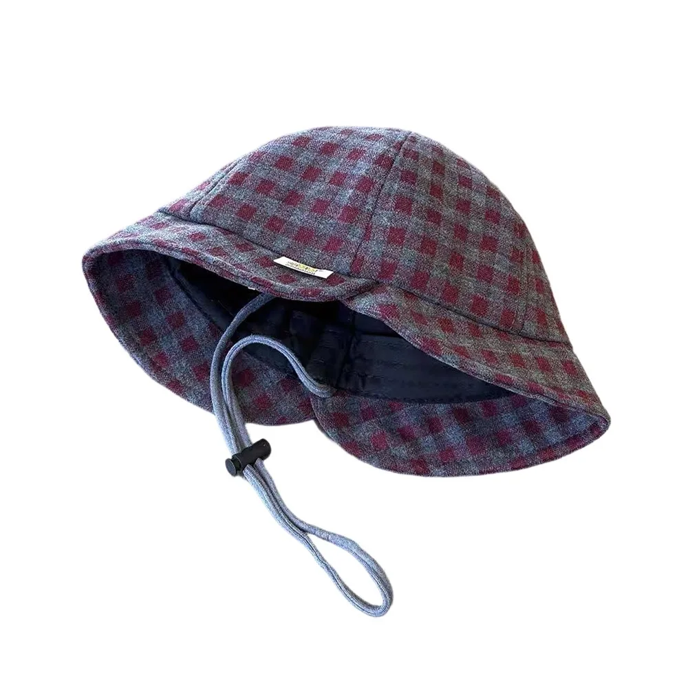 

Новая клетчатая шляпа-панама с регулируемой застежкой, ветрозащитная, для летнего сезона