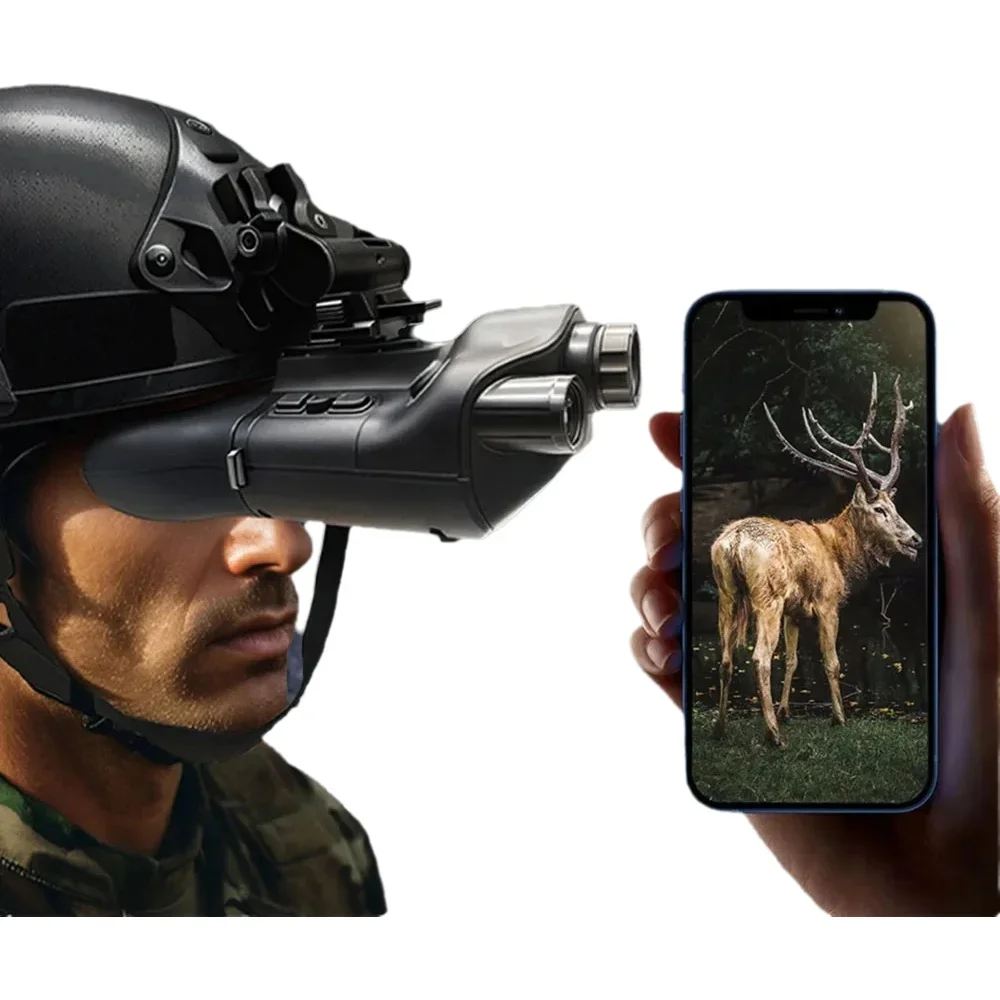 

Цифровые очки ночного видения NVG08 со встроенным дальномером 1200 м, 1-кратным увеличением, широким углом обзора, креплением на голову, ИК-бинокль для охоты
