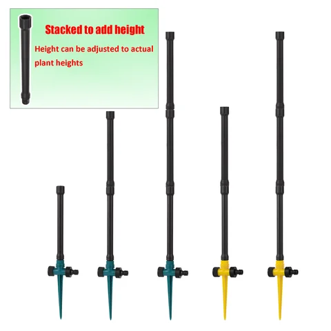 Садовый дождеватель с внутренней резьбой 1/2 дюйма, выдвижной, с вращением 90°, 180°, 360°, для полива сада, детской площадки, газона, луга, травы топ 10 выдвижной дождеватель - №2