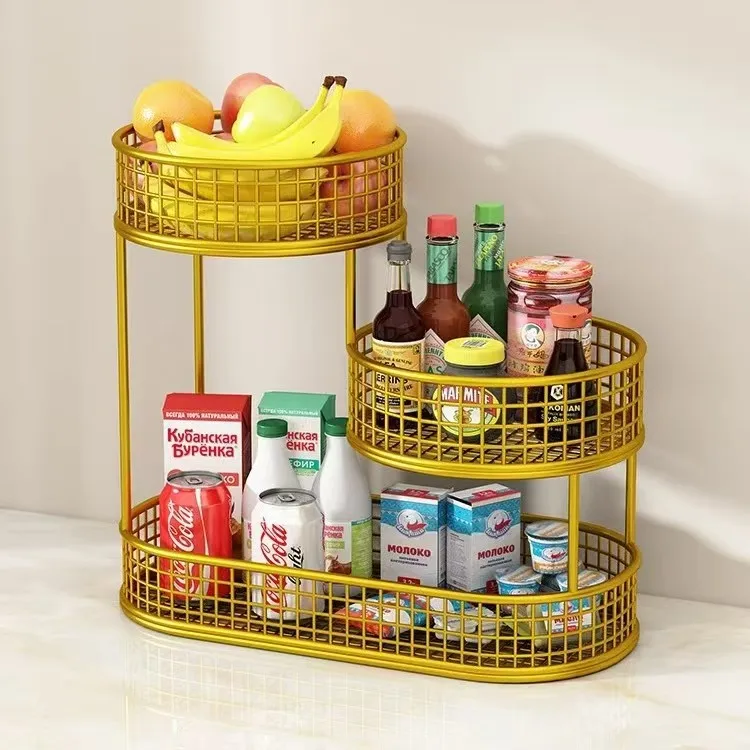 

Household three-color multi-layer fruit tray fruit storage rack place snack tray light luxury multi-layer fruit basket