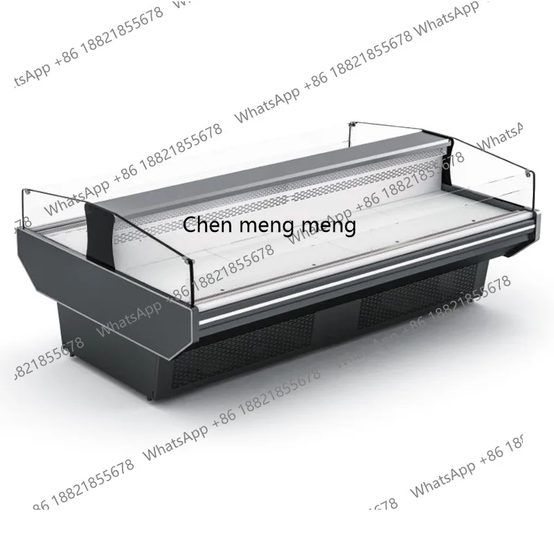 Horizontal double-space large-capacity braised meat cabinet Double-sided refrigerated cooked food display cabinet