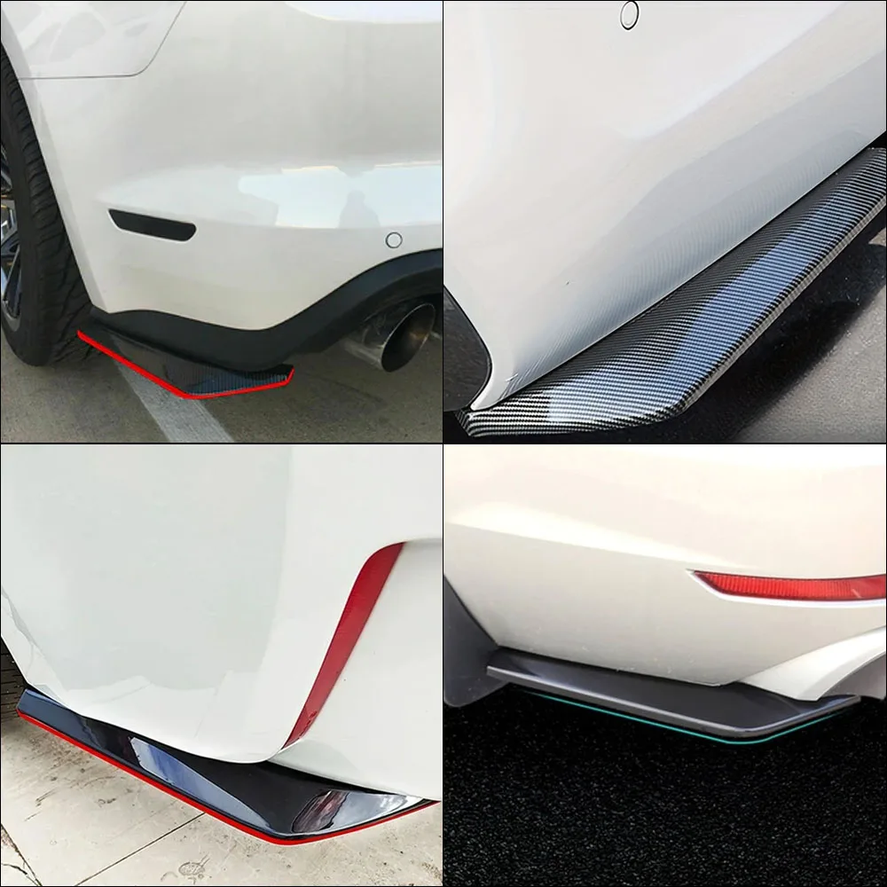 سيارة خدش حامي الجنيحات الجانب تنورة تمديد 2 قطعة العالمي سيارة الجبهة المصد الخلفي قطاع الشفاه المفسد الناشر الفاصل #6