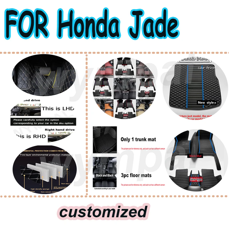 

LUXURY Car Mats For Honda Jade FR4 FR5 2013~2020 Luxury Leather Floor Mat Set