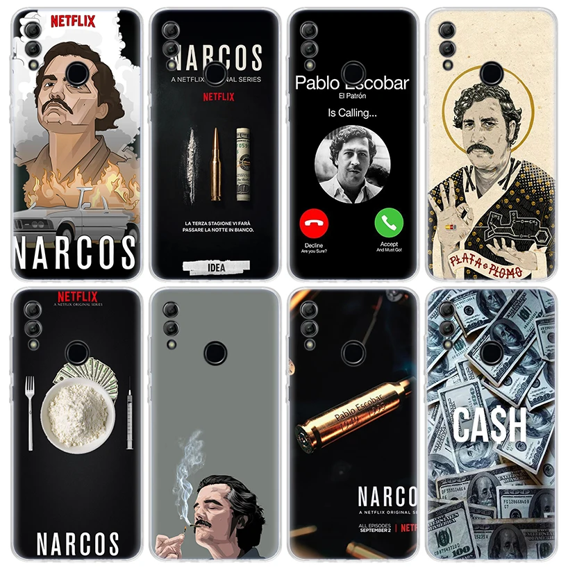 Narcos TV Series Pablo Escobar Phone Case For Huawei Y5 Y6 Y7 Y9S Honor 9 10 Lite 8A 8X 8S 9X P Smart Z 2019 7X 7A Soft TPU Back