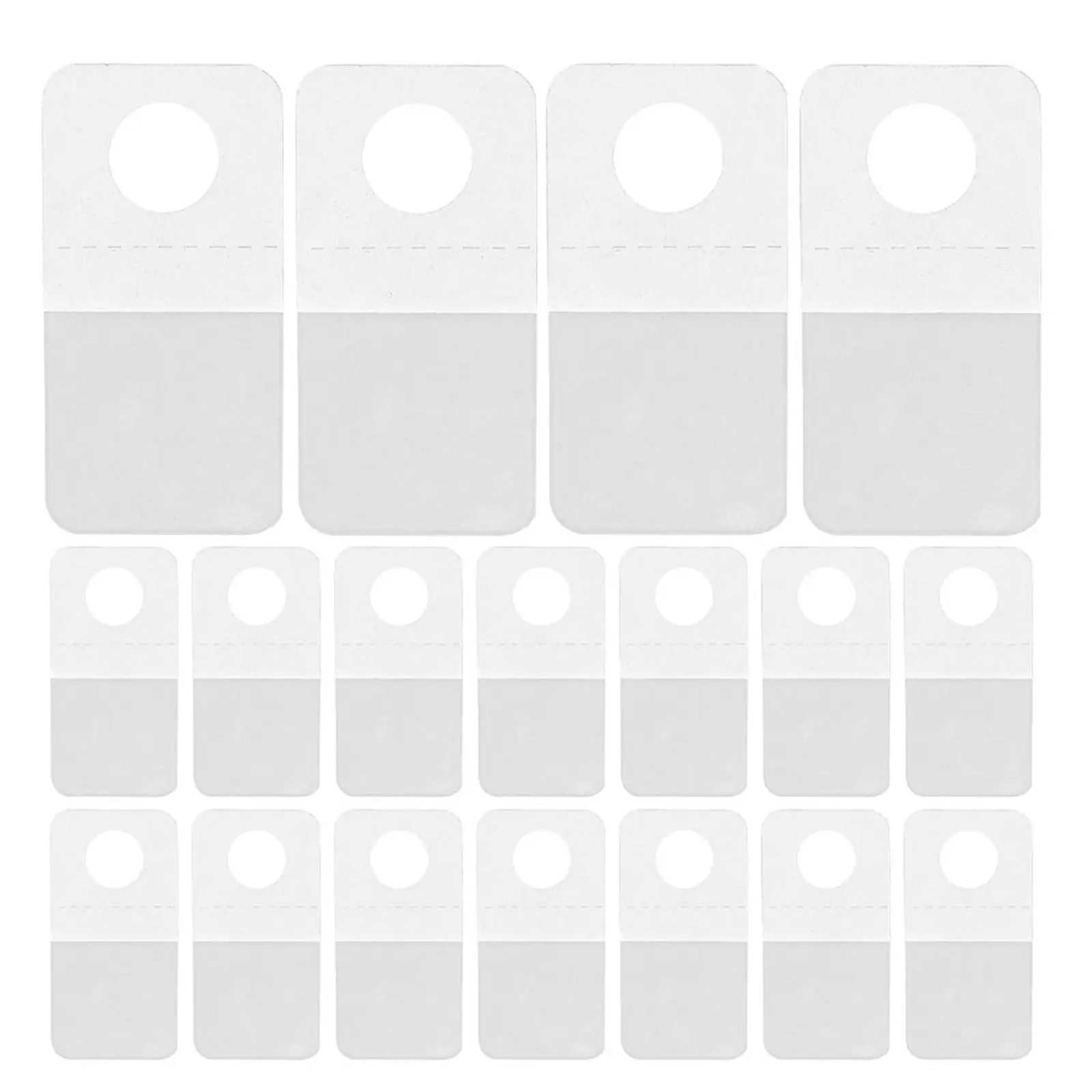 500Pcs Clear Sticky Hanging Tabs Round Hole Adhesive Hang Tabs for Store Shelves Retail Display Easy Install Space Saving Neat