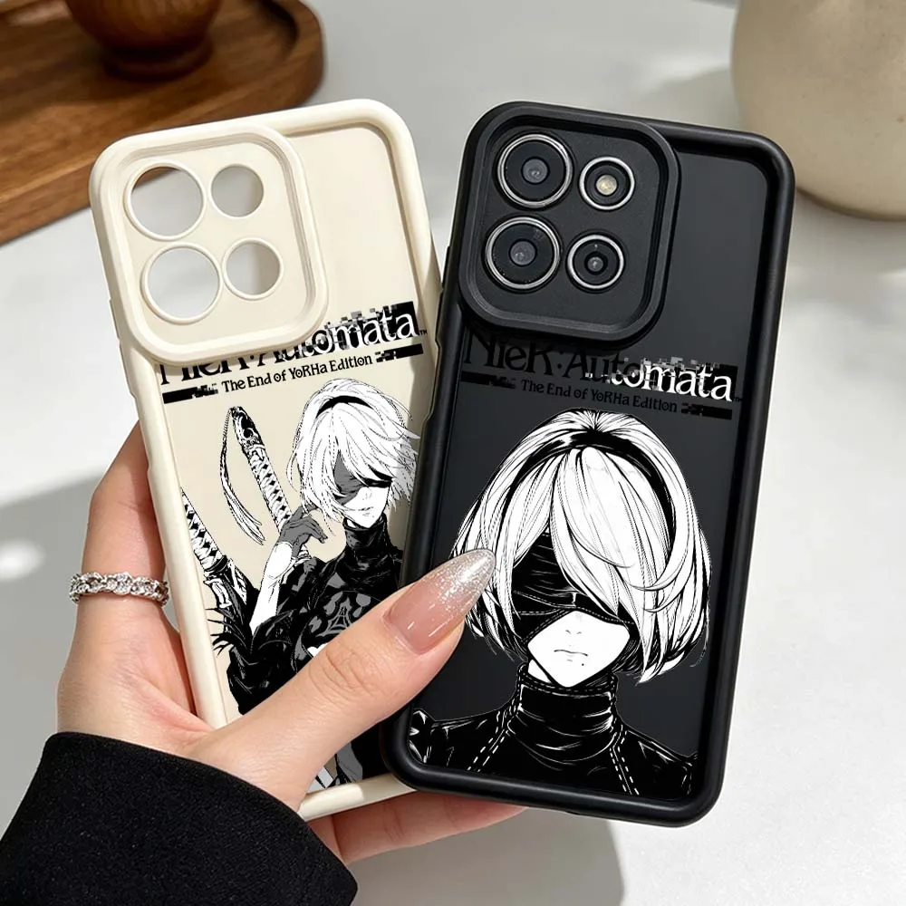 NieR Automata Anime Phone Case For Motorola Moto G86 G85 G75 G56 G06 Edge 70 60 50 Fusion Eye Ladder Silicone Cover