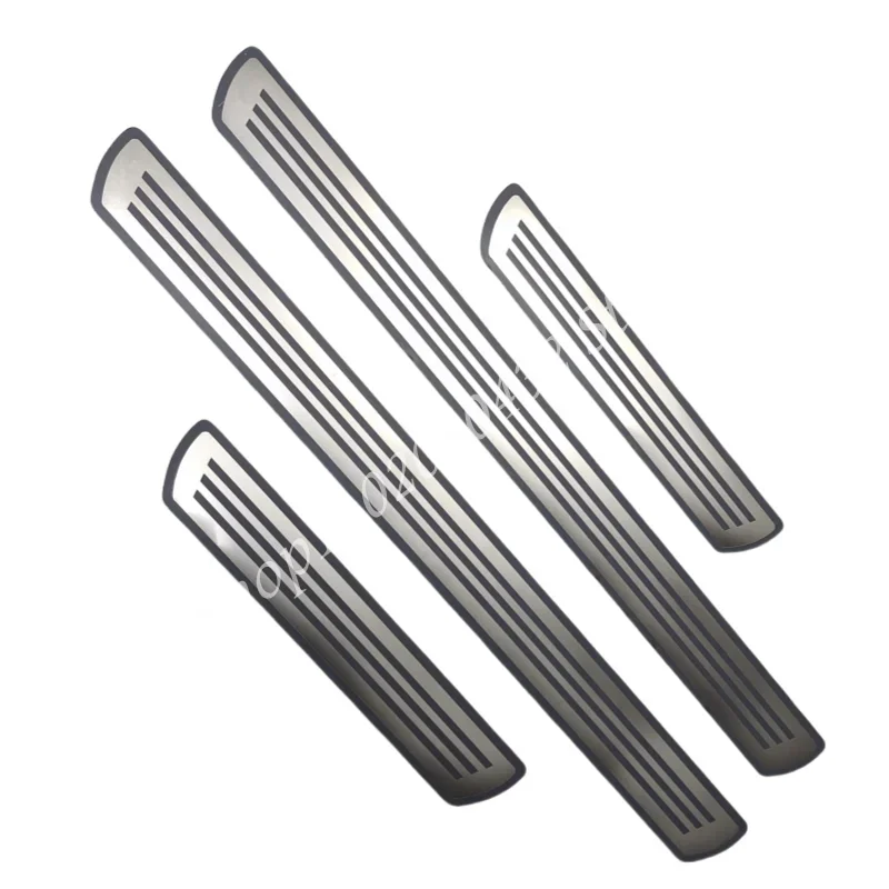 Chromium stainless steel Car Door Sill Anti-Dirty Stickers Cover Decoration Exterior Anti-Kick Pedal Trim Accessories Parts