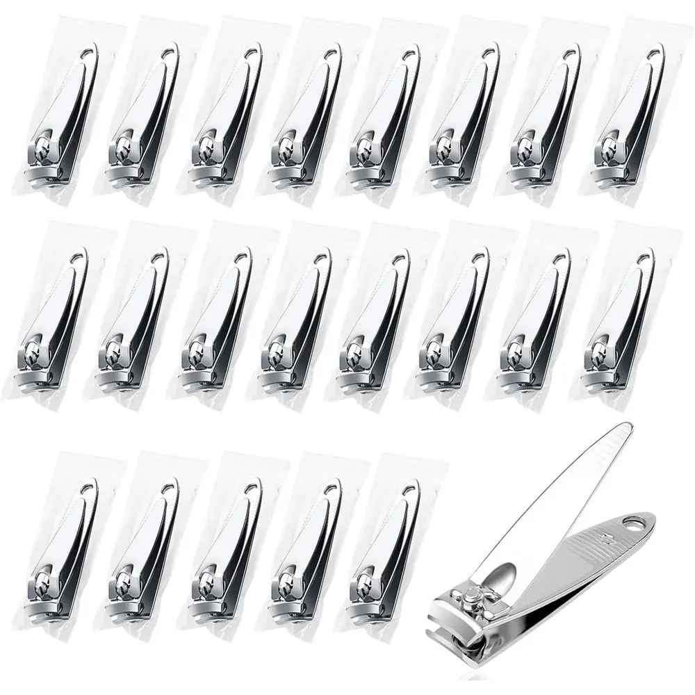

100 Piece Stainless Steel Nail Clippers, Individually Packaged for Home, Travel, and Lodging Use