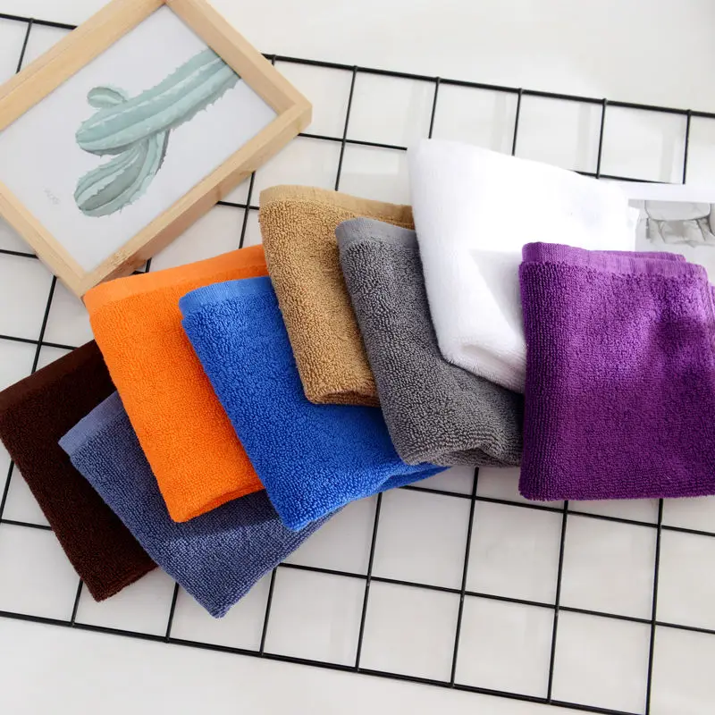 30x30cm Square Handkerchief Towels Plain Multi-color Hand Towel Portable Soft Quick Drying Mini Washcloth Absorbent Платок 핸드타올