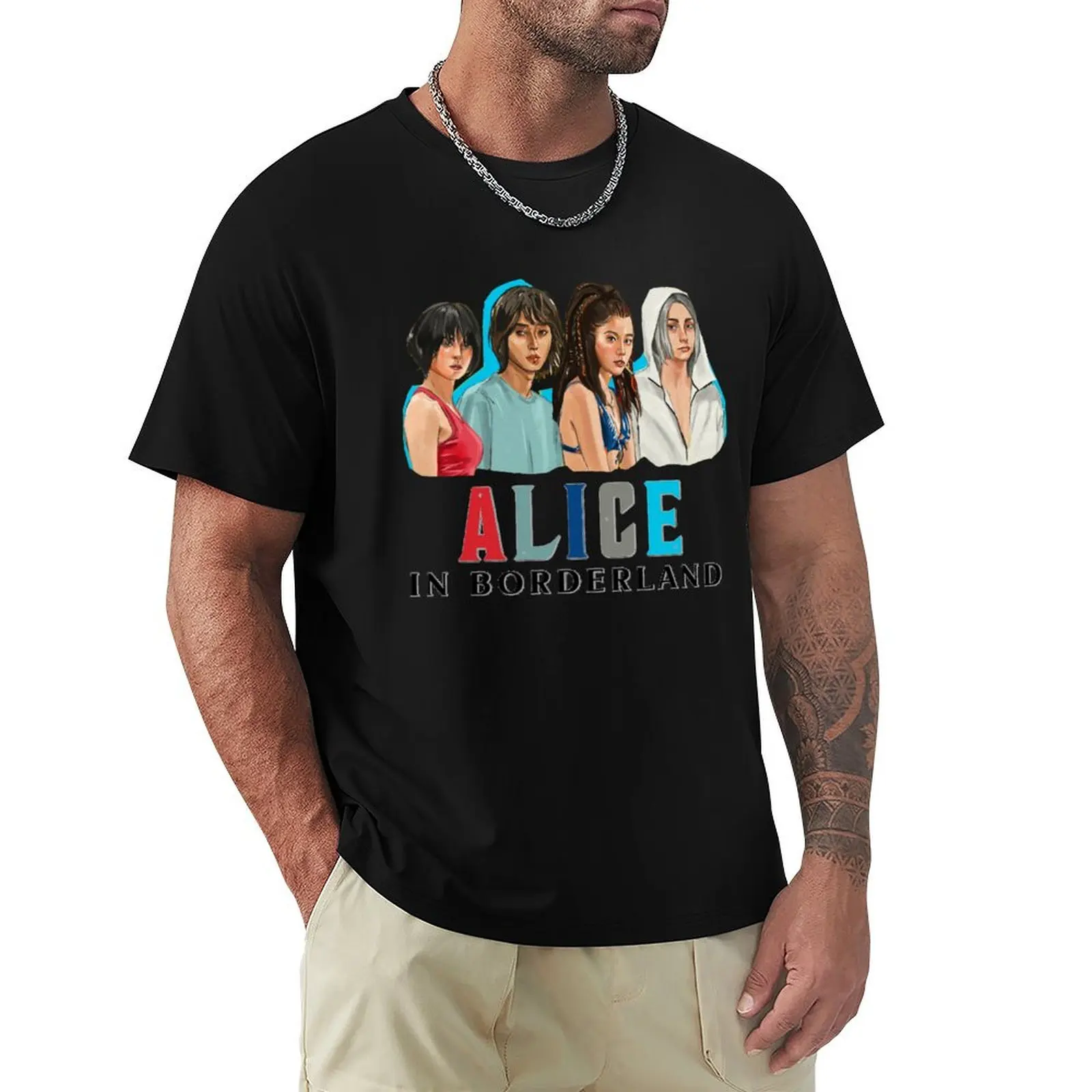 

Alice in borderland -Painting colorful T-Shirt Personalized t-shirt quick-drying summer top mens graphic t-shirts hip hop