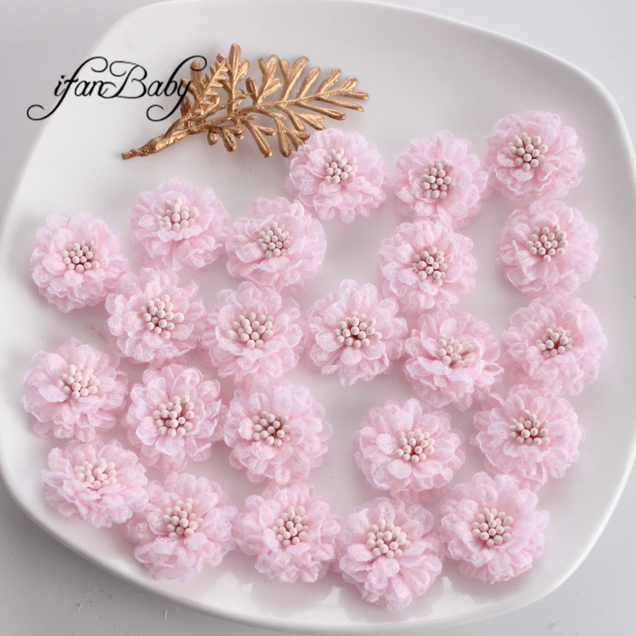 3cm LACE  Korean Daisy DIY Handmade Flower Hair Accessories Floral Fabric Flowers