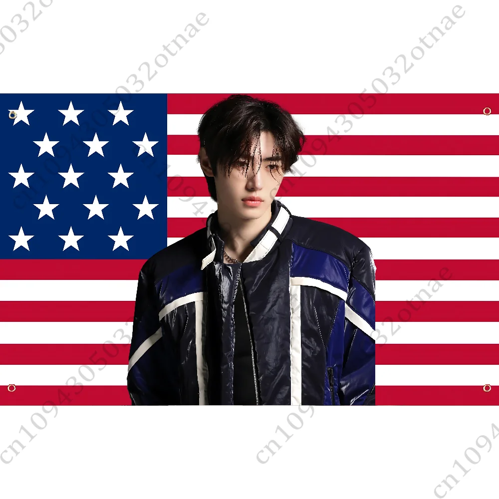 S-Sunghoons Hot Girls Kpop American Flag Tapestry Funny Banner For College Dorm Bedroom Outdoor Living Room Wall Art Decor Party