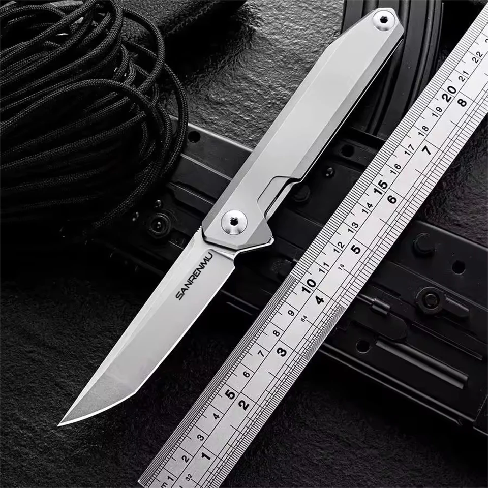 SANRENMU SRM 1161 1162 Pocket Folding Knives 14C28N Blade Flipper Ball Bearings Hunting Outdoor Survival Camping EDC Tool TOP