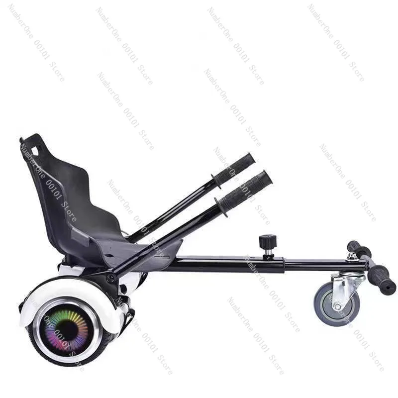 Acessório Ajustável para Hoverboard Go Kart, Assento de Kart para Scooter de Equilíbrio Automático de 7, 8 e 10 Polegadas com Manoplas de Direção