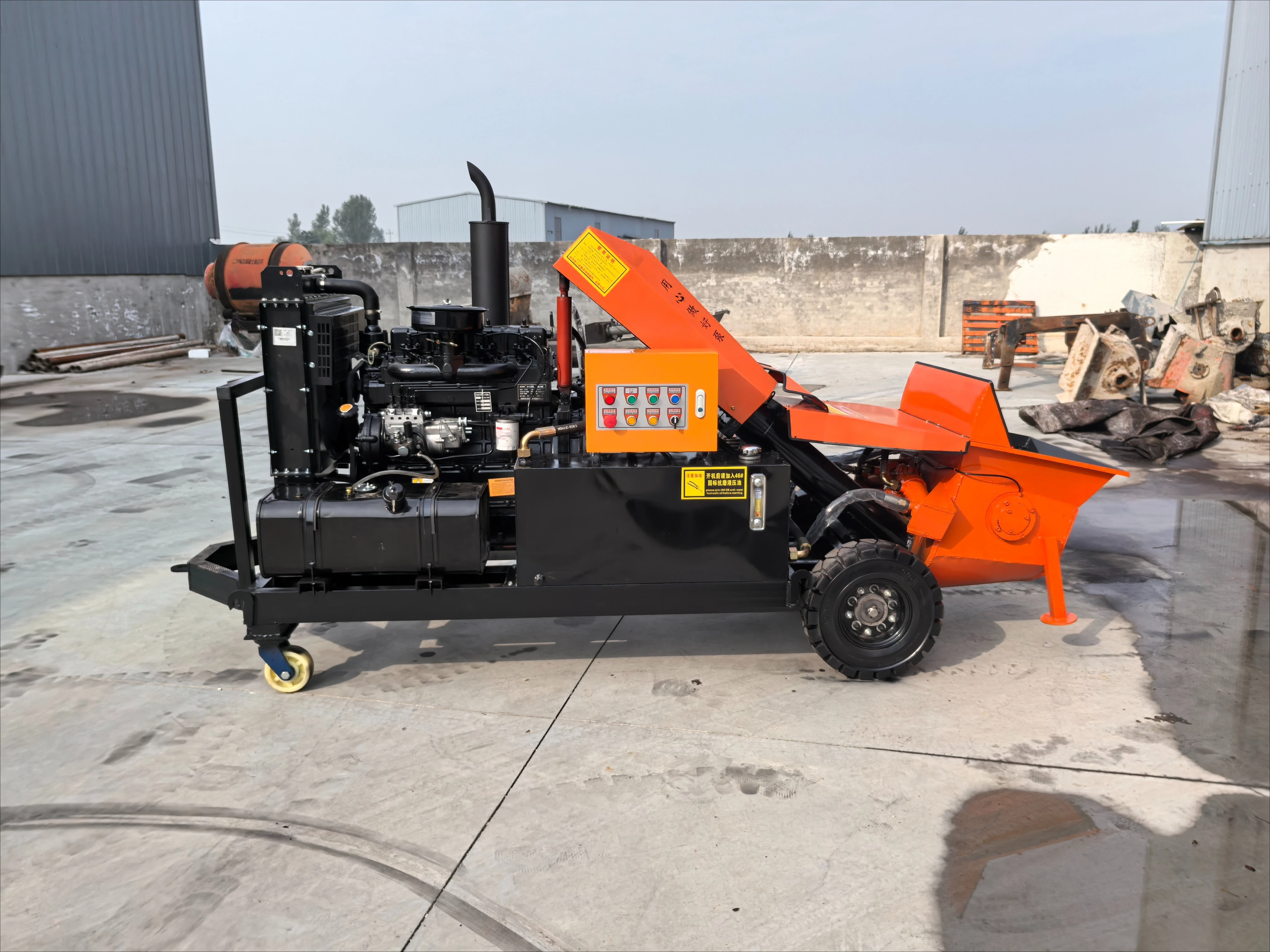 Diesel-Powered  Fine Stone  Concrete Pump Small Ground Pump Secondary Structural Concrete Pumps