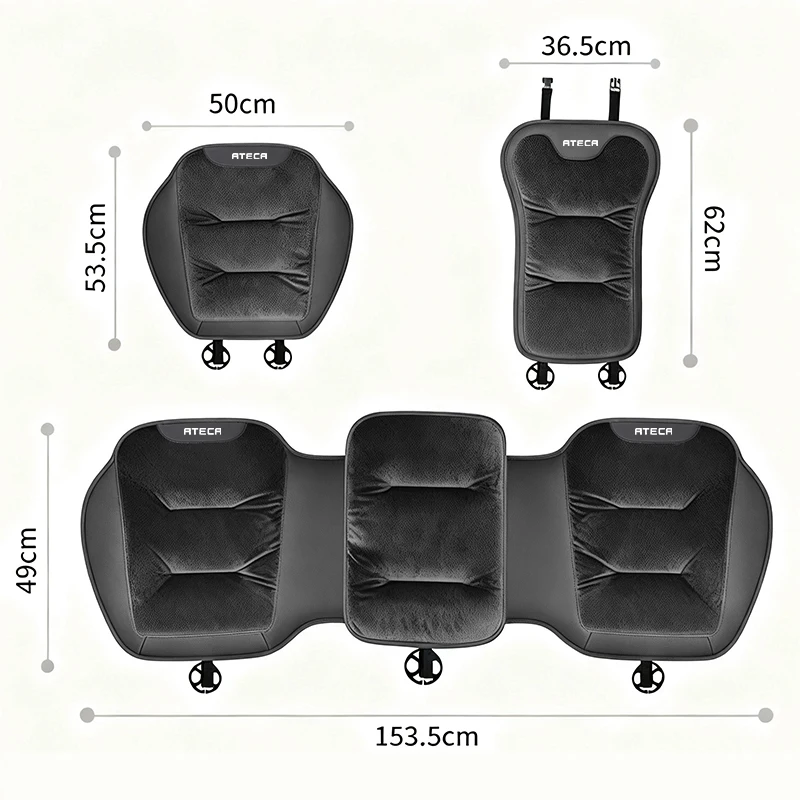 

Flannel Car Seat Cushion For Seat Ateca Leon Thickened For Autumn Car Rear Seat Back Cushion Pad Auto Protective Cover
