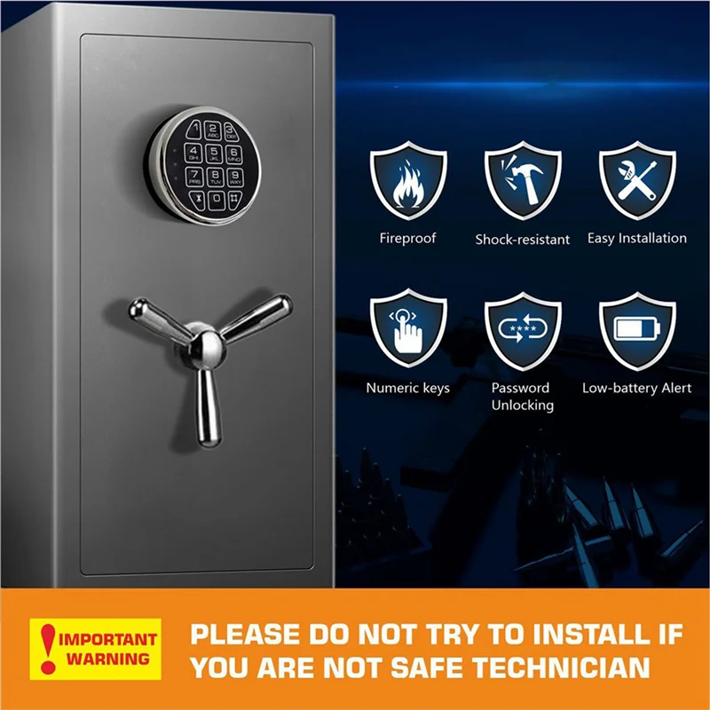 

BNVN-2X Lock Replacement Chrome Digital Keypad Electronic Lock