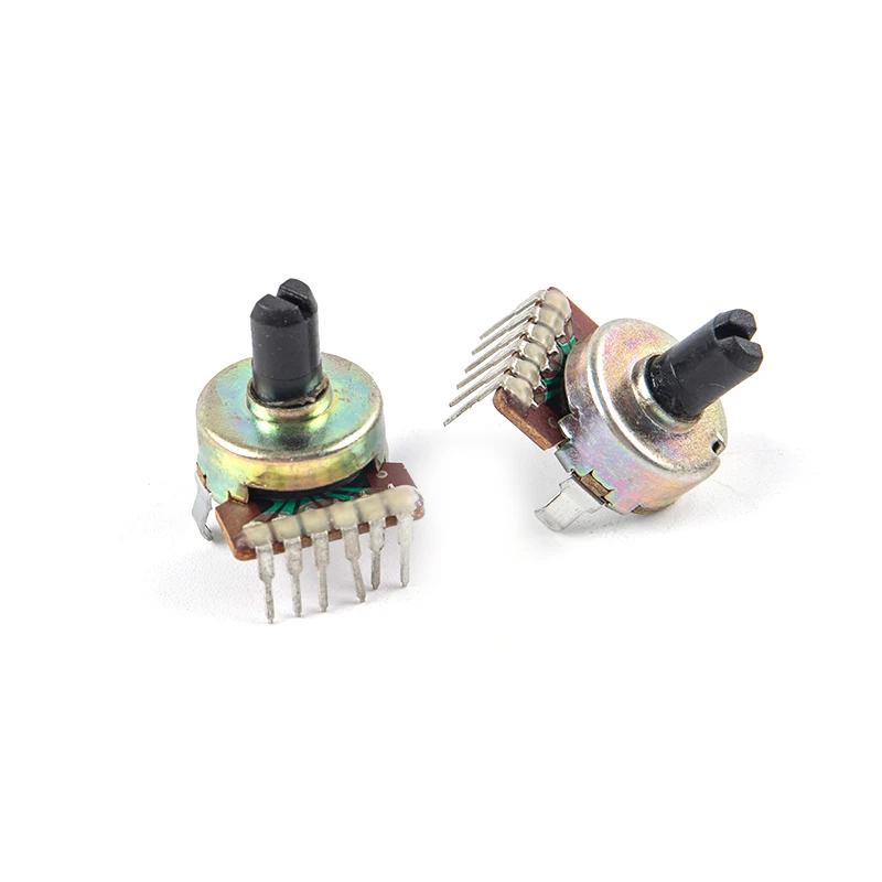 2Pcs/set Type 161 Semi-circular Shaft 50K B503 Potentiometer 6pin Power Amplifier Tuning Switch Accessories