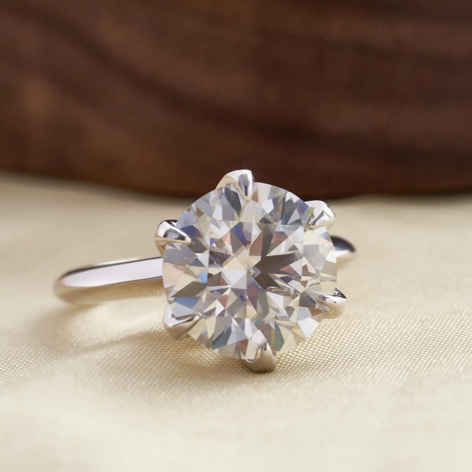 Zertifizierter Moissanit-Ring VVS1 Lab-Diamant-Solitär-Ring für Damen, Verlobungs-, Versprechen- und Ehering-Schmuck – Detail 6