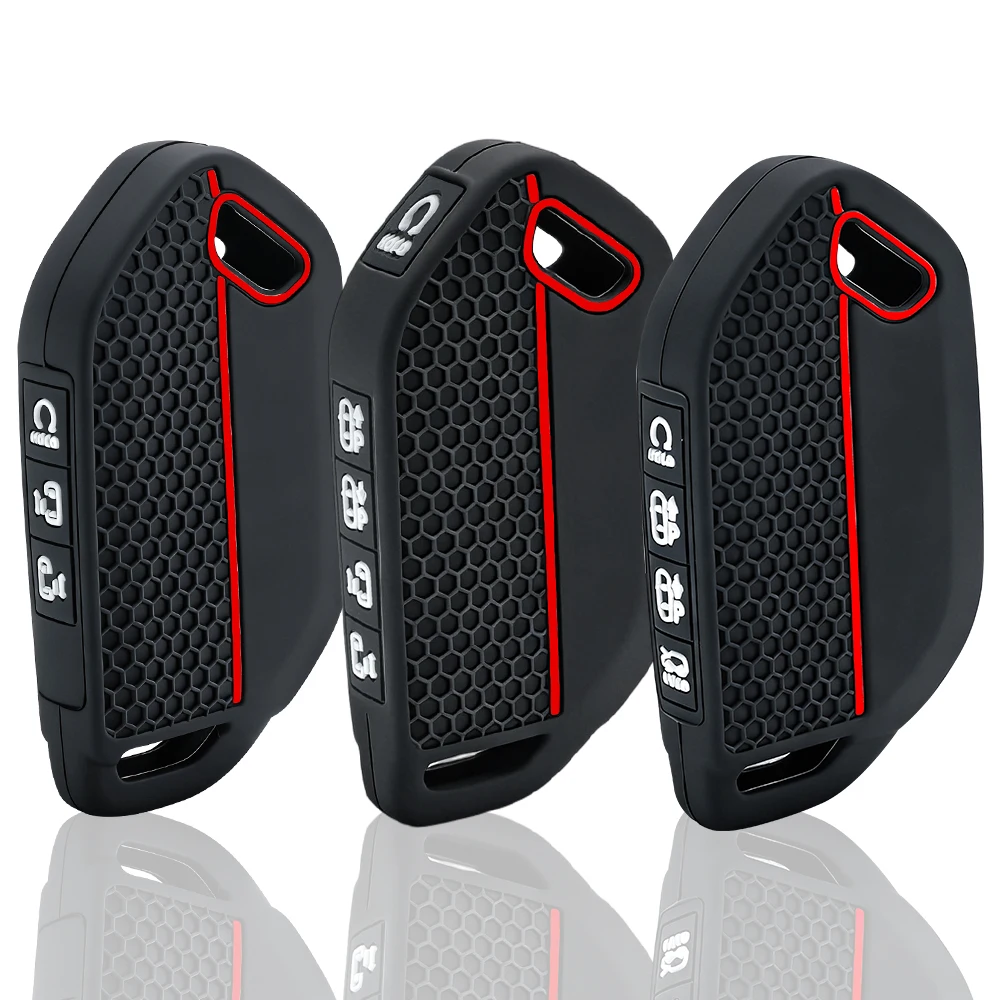 

7/8/9 Buttons Silicone Car Key Case Cover Fob Holder For Kia Picanto Sorento MQ4 Carnival KA4 Morning K5 Carens 2024 EV5 EV9