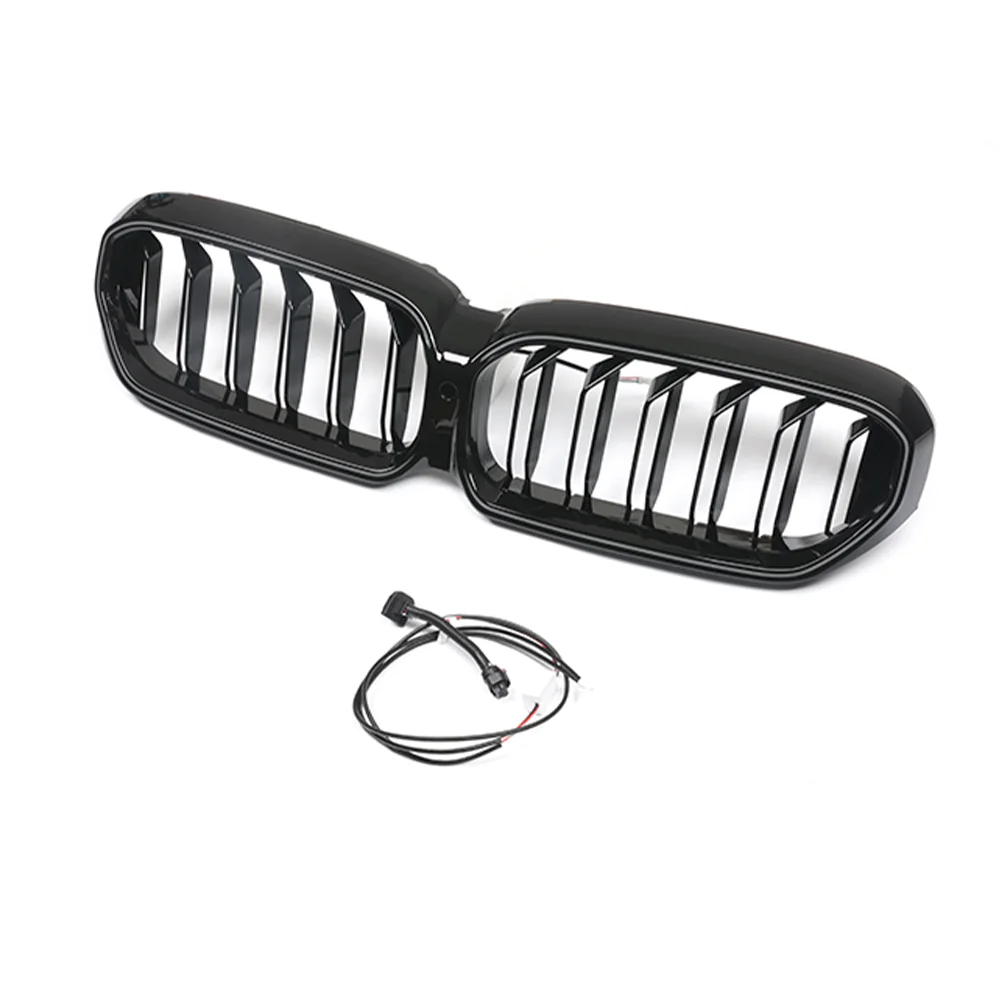 For BMW 5 Series G30 LCI 2021 2022 2023 Led Grille Front Kidney Grille Double Slat Diamond Grille Grid Car Accessories