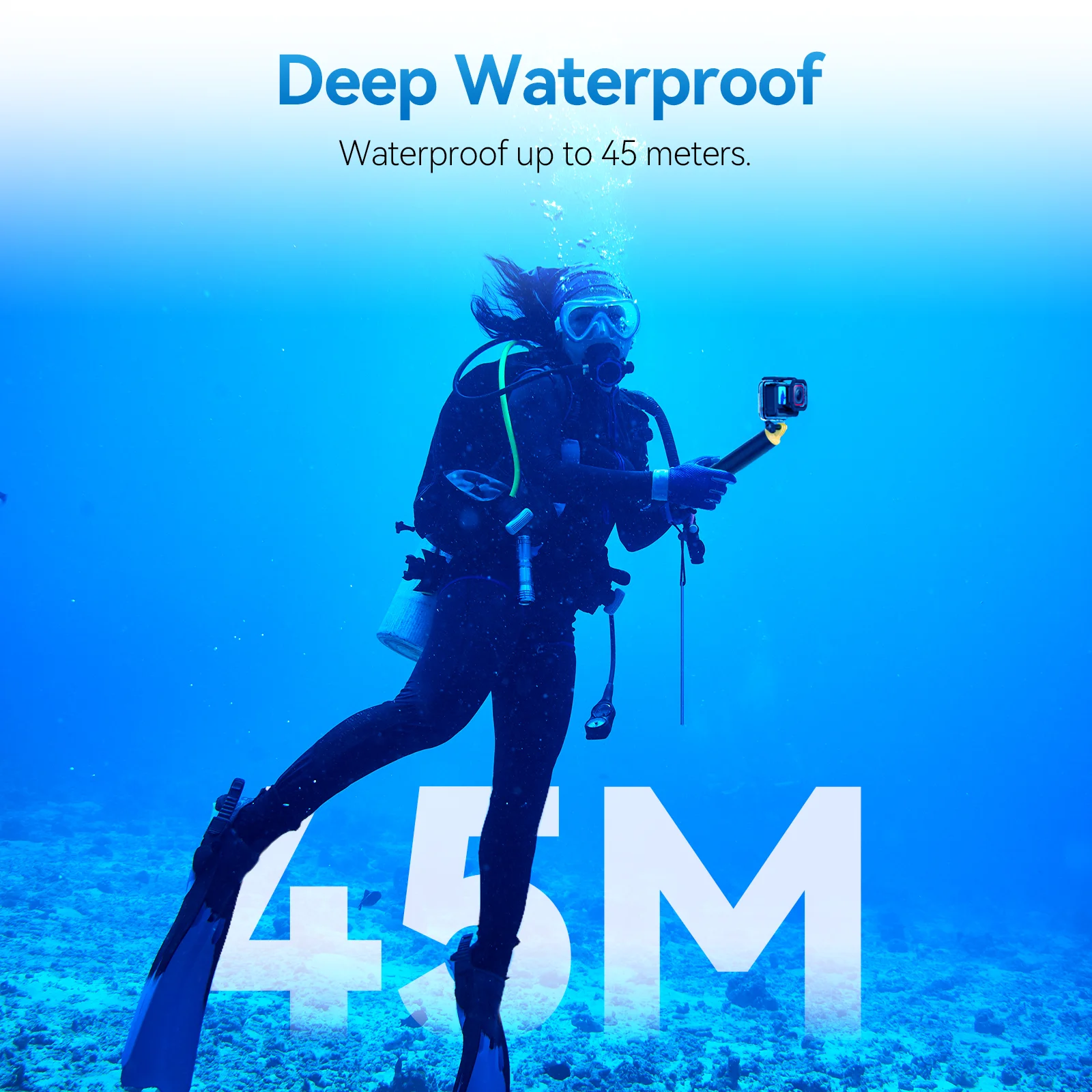 TELESIN 45M Waterproof Underwater Diving Housing Case for Insta 360 Ace Pro Action Camera Protective Accessory