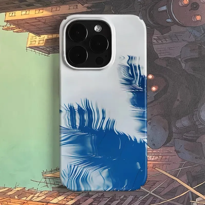 

Ins Korean Blue Ice Cold Wind Phone Case for IPHONE 17 Air 16E 15 PROMAX 14 Plus 13 12 MINI 11 PRO 16Plus XR Acrylic Phone Cover