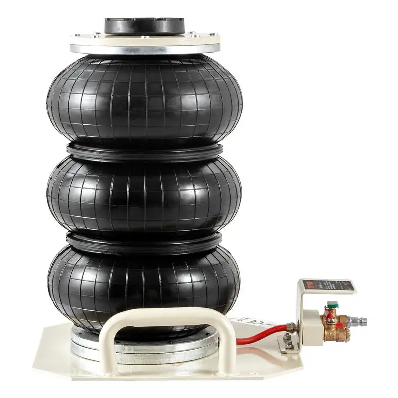 Pneumatic car jack Air Jack 3 t, white triple bag air jack 140-450 mm lifting height bag air jack, 5 minute lift air jack car jack for SUV, truck, bus etc.