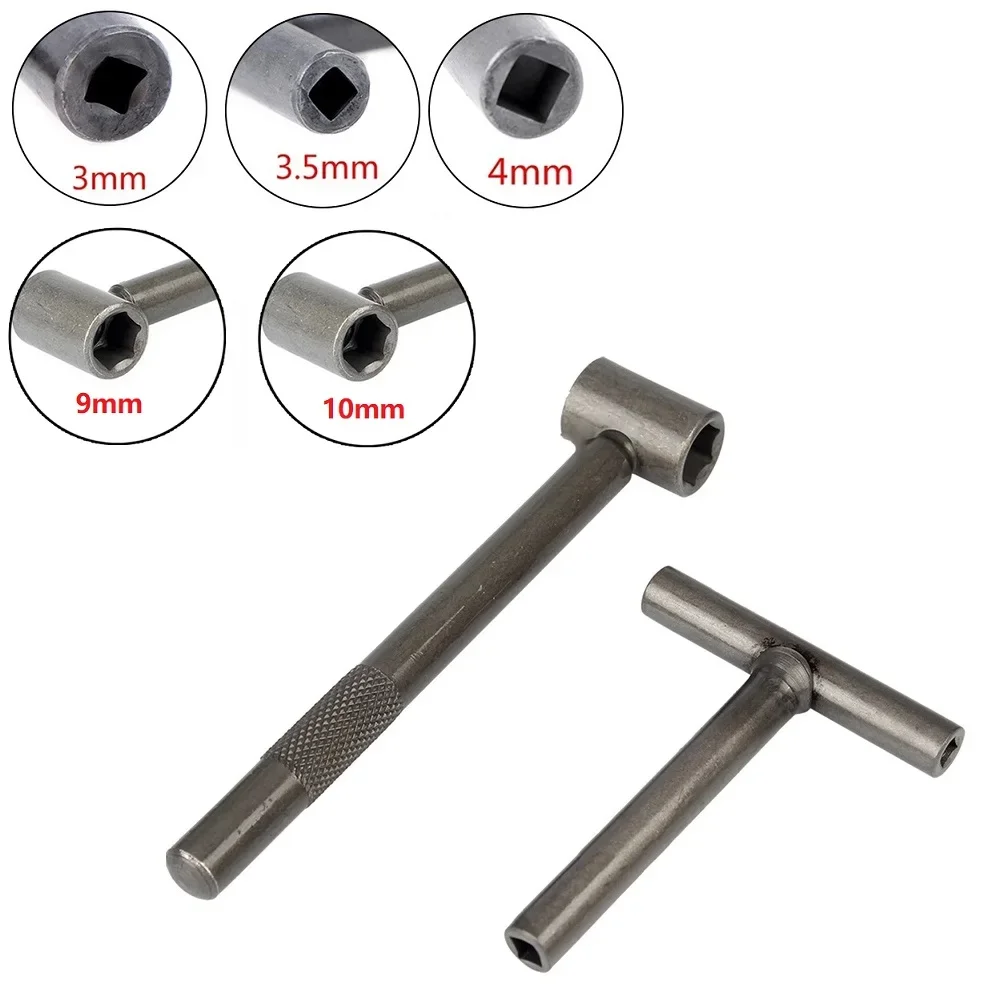 Socket Wrench T Spanner Hand Tools 3/3.5/4/9/10mm Adjusting Spanner Motorcycle Engine Rapair Square Valve Screw Clearance