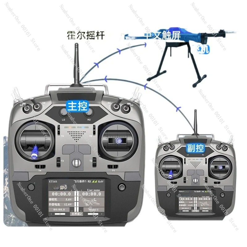 

ET16S aircraft remote control, multifunctional main and auxiliary control system