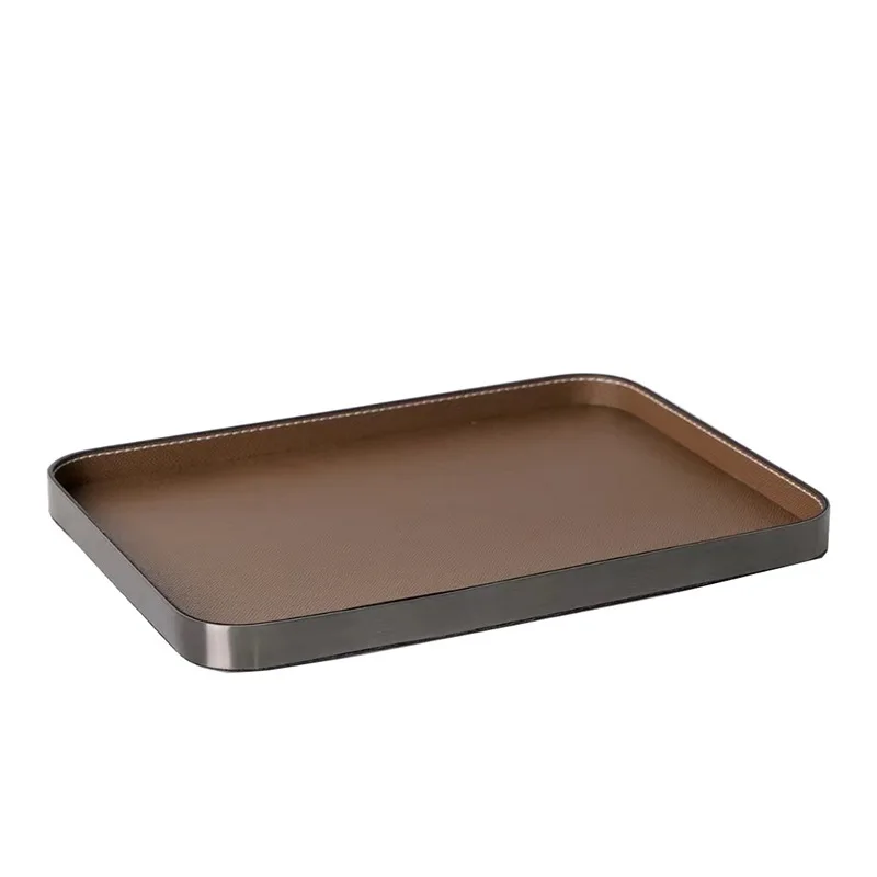 

Modern light luxury exquisite tray high-end coffee table ornament light luxury model room soft decoration living room