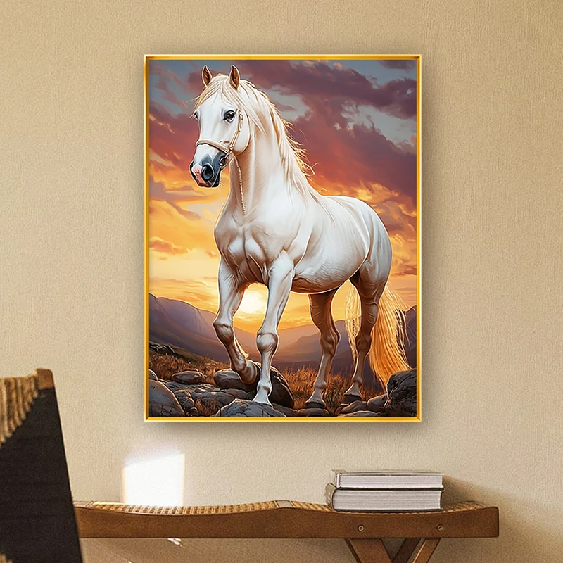 

Modern Simple Black Cross Stitch DIY Line Handmade Living Room Bedroom Decor Cross Stitch Kit Animal Pattern Fabric