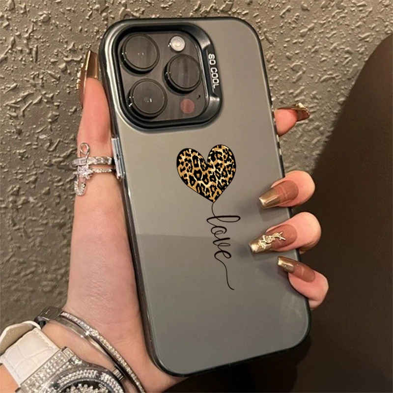 Capa de telefone para xiaomi redmi 13 12 4g 14c 13c nota 11 12 13 14 pro plus 5g 12s 11s 10s 10 pro leopardo amor balão padrão capa