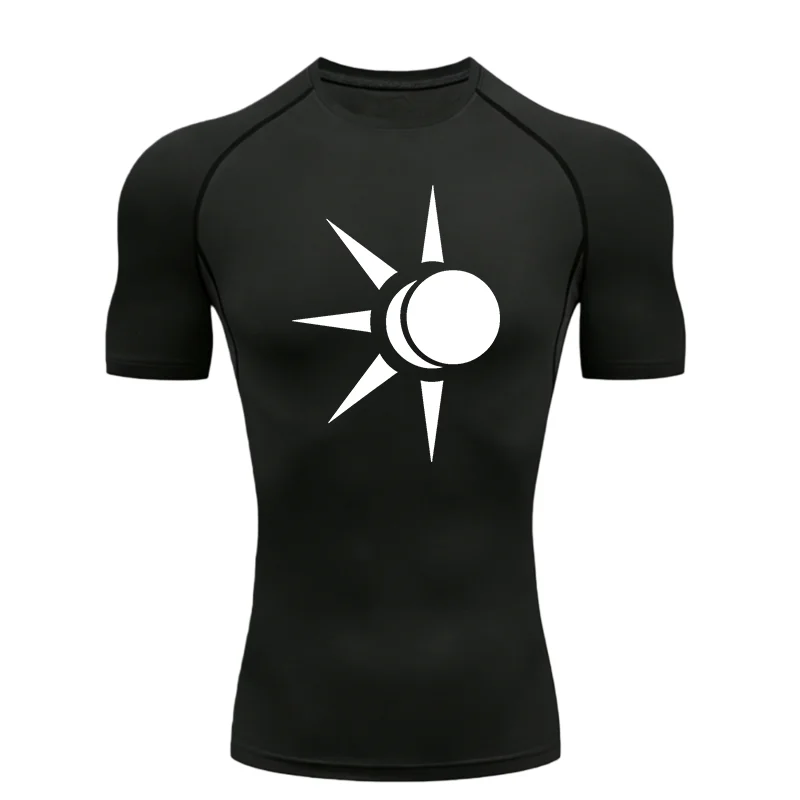 

Мужская спортивная футболка для тренировок и фитнеса, компрессионная рубашка для тренировок в тренажерном зале, эластичная эластичная одежда для спортзала