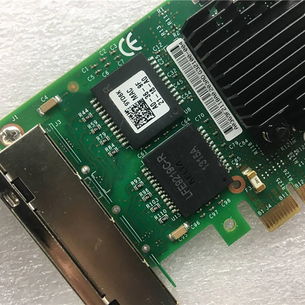 Four Port Gigabit Network Card I350-T4 THGMP X8DHT 9YD6K T34F4 0NWK