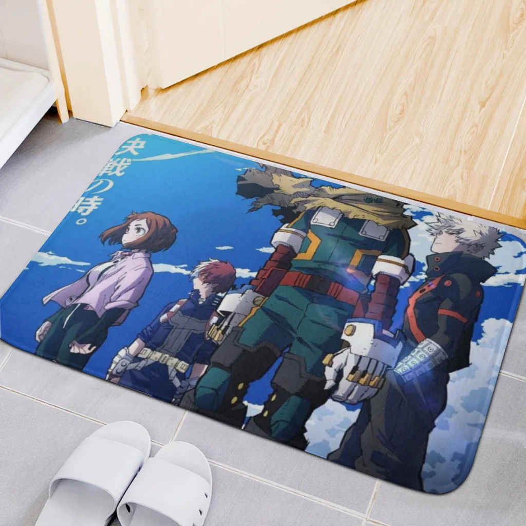 

Anime-My-Hero-Academia Living Room Rug Carpet Flannel Slip Mat Decor Aesthetic Dressing