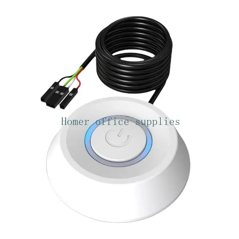 K43B Remote PC Start Button Cable with Front Panel Header Cable for Desk Access, Home Desktops, and Office Computer Use