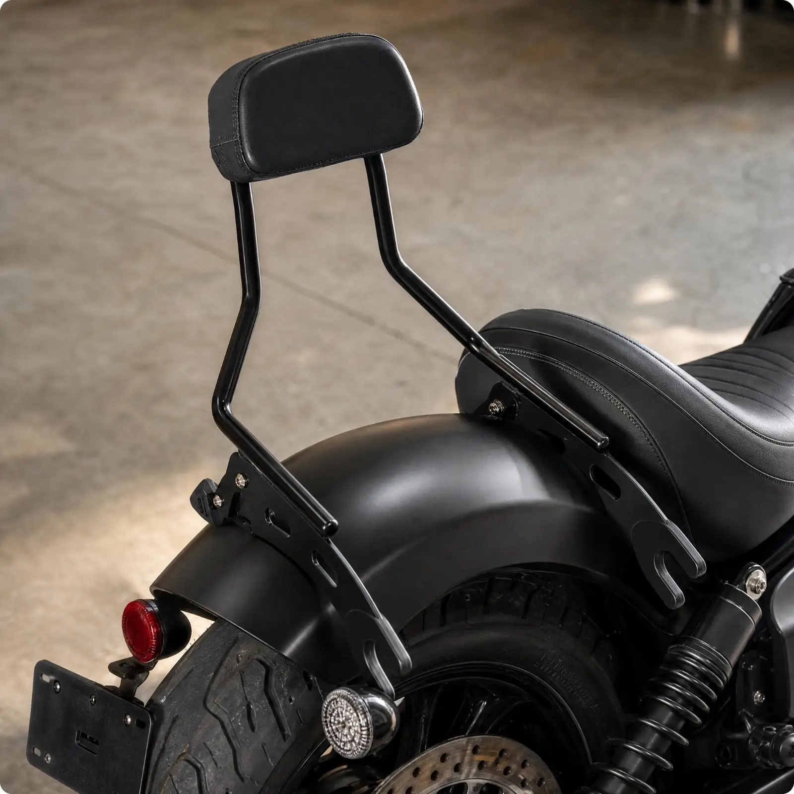 Quick Release Motorcycle Backrest Padded Passenger for seat with Metal Frame for Cruiser Bikes Travel Comfort