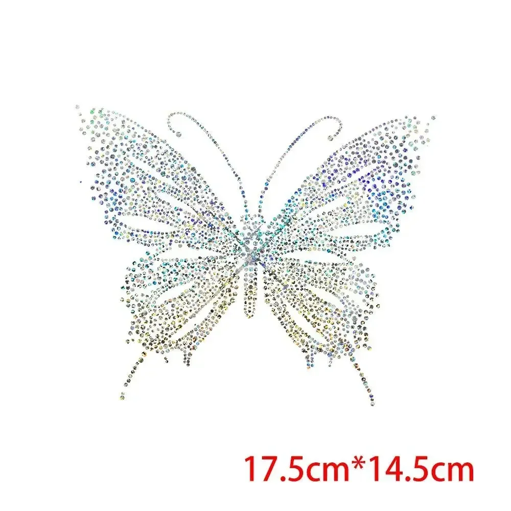 Butterfly Pattern Hot Draw Rhinestone Clothing Chest Rhinestone Pattern Flash Personalized Patch Iron-on Transfers for Clothing