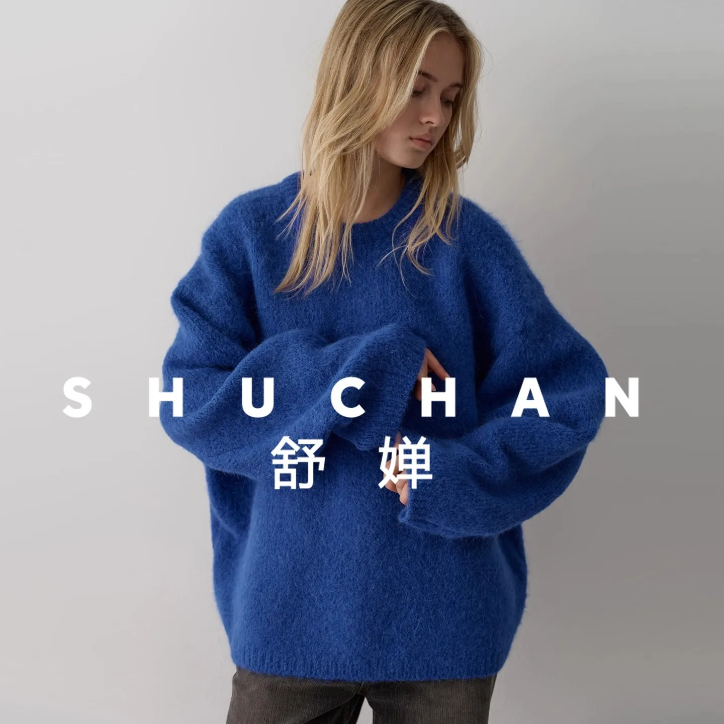 

59% свитер из альпаки, женский свитер 2200, осенне-зимний вязаный пуловер с ленивым ветром, плотная теплая зимняя одежда для женщин