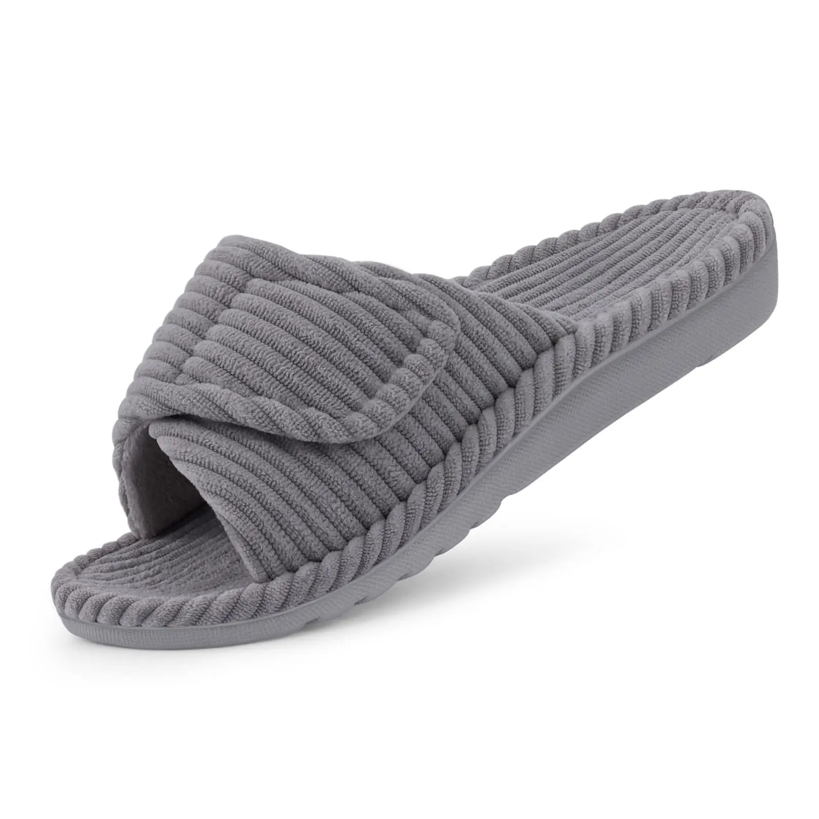 

Crestar Orthopedic House Slippers For Women Fashion Spring Open Toe Corduroy Slides With Arch Support Female Soft Bedroom Shoes