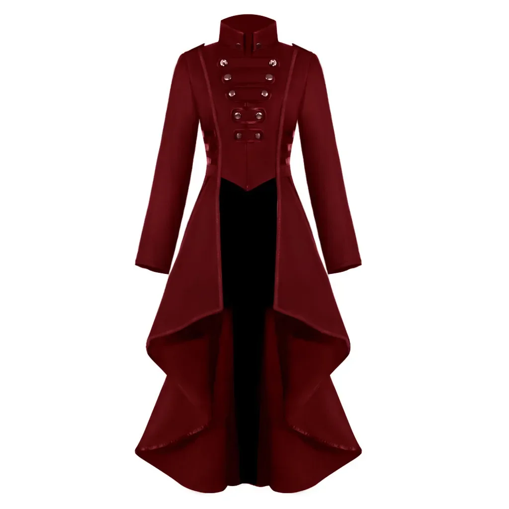 Retro Mittelalterliche Steampunk-Kostüme Renaissance Cosplay Damen Frackjacke Viktorianischer Mantel Halloween Karneval Bühnenparty-Kleid – Detail 6