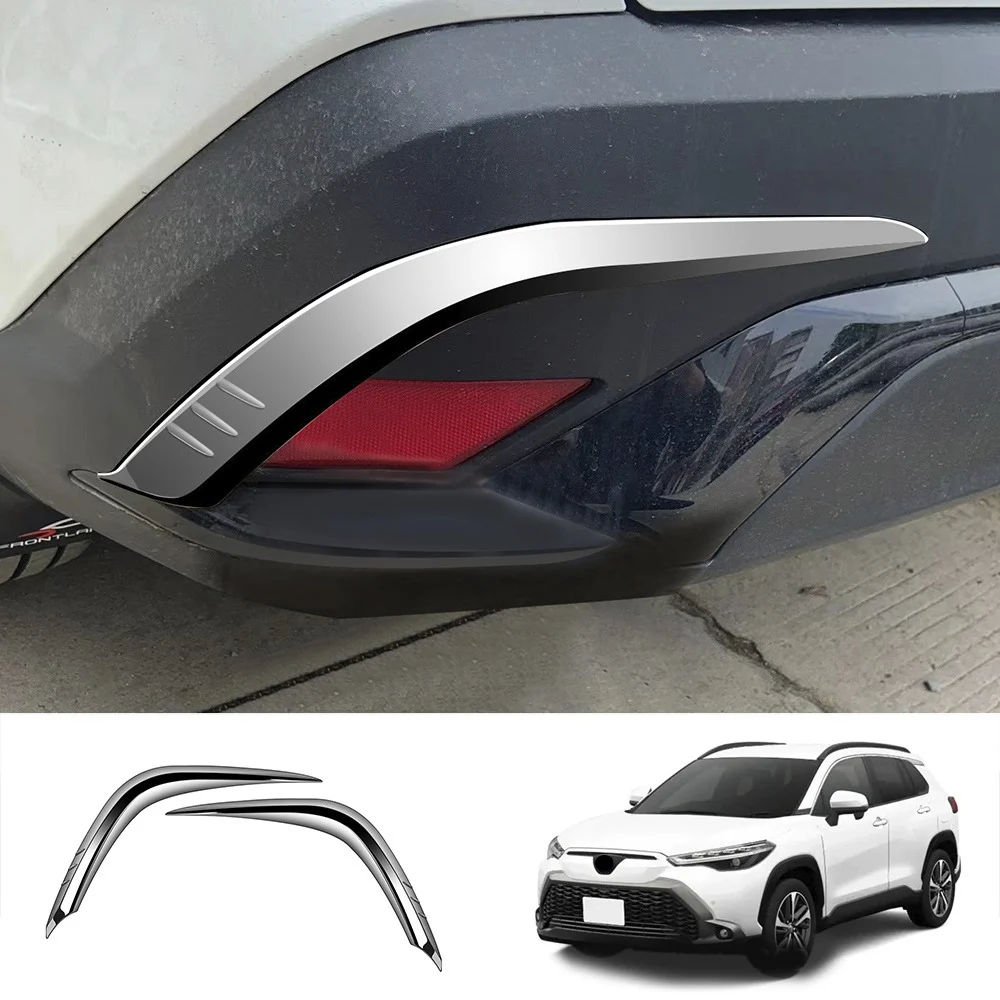 Car Rear Bumper Splitter Spoiler Covers Trim Fog Lights Eyebrow Wind Knife Sticker for 2021 2022 C