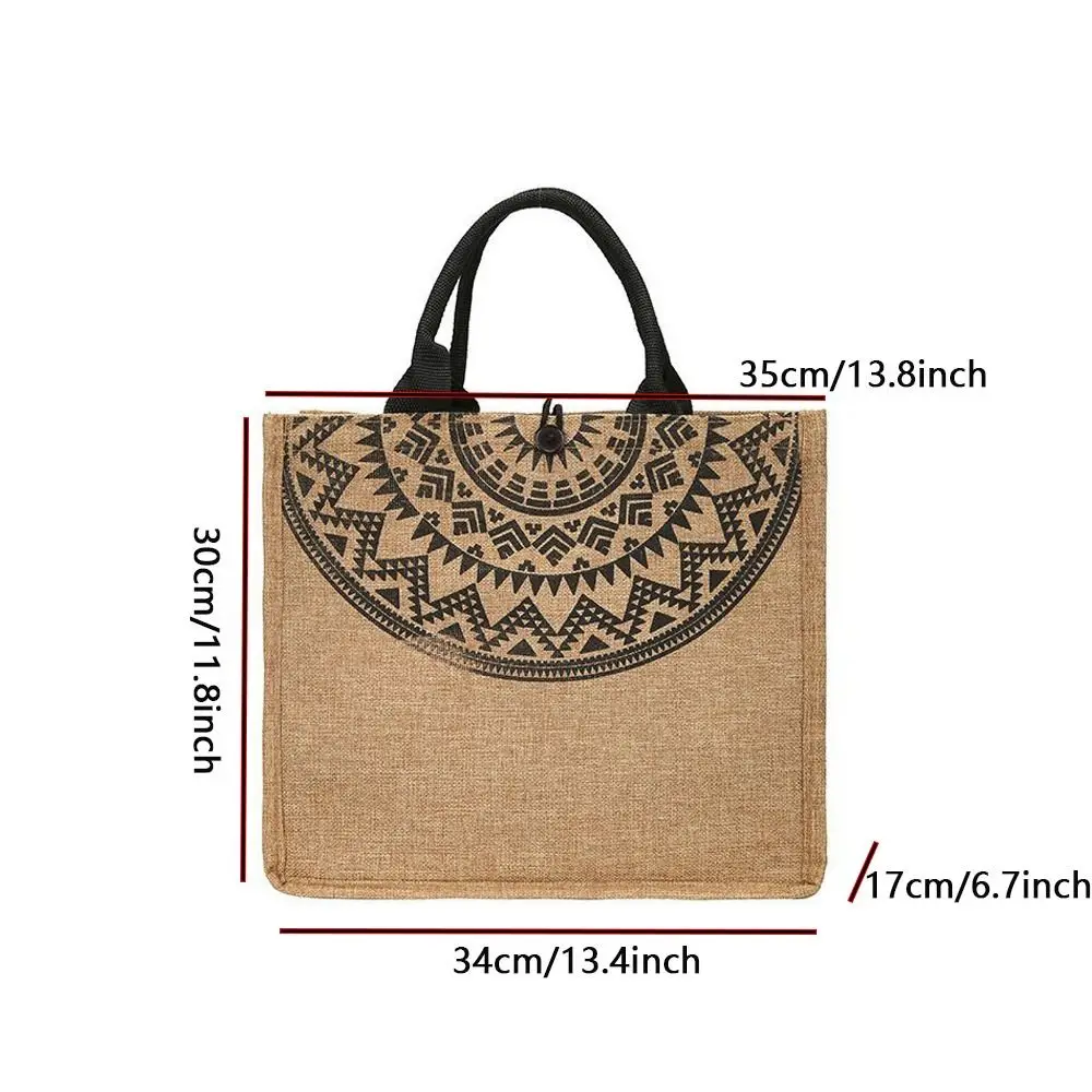 Vintage Korean Tote Bag Casual Lady Shoulder Eco Canvas Bags National Style Women Recycle Handbag Shopping Bag Storage Bag