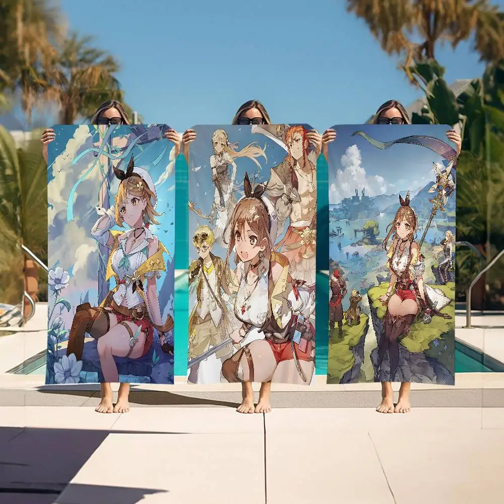 Atelier Ryza Game Beach Towel Colorful Bath Towels for Girl Microfiber Quick Dry Custom Sand Free Beach Yoga Spa Gym Pool