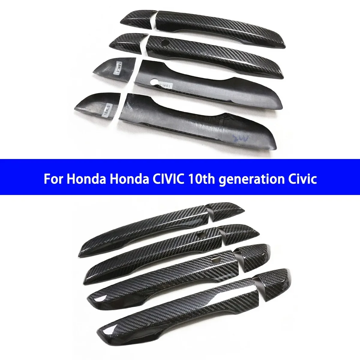 Suitable for Honda HONDA CIVIC 10th Generation Civic Dry Carbon Fiber Door Handle Grip