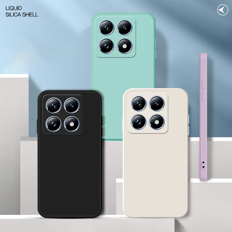 Für Xiaomi 14T 14T Pro Fall Für Xiaomi Mi 14T 14T Pro Abdeckung Platz Flüssigkeit Silione Schutzhülle telefon Zurück Abdeckung Fällen