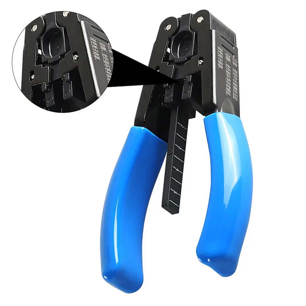 1Pcs Heavy Duty Fiber Optic Cable Stripper Crimper with Precision Adjustable Opening 2.1mm X 1.6mm for Electrician Wire Connect