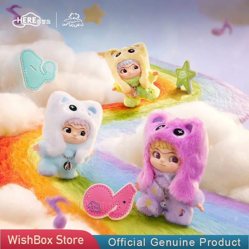 Wakuku On A Roll Series Plush Blind Box Toys Cute Articulated Anime Figure Doll Kawaii Model Backpack Pendant Gift for Girls